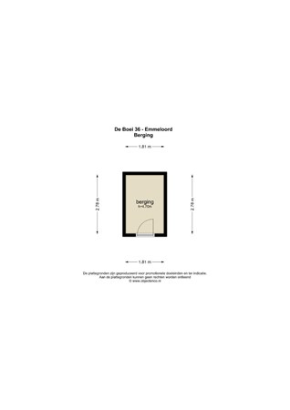 Floorplan - De Boei 36, 8302 ET Emmeloord